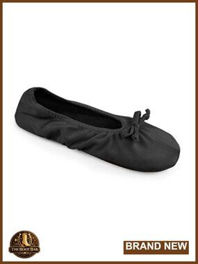 Stretch Satin Ballerina Slipper Memory Foam Insole Suede Sole